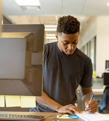 Person writing notes